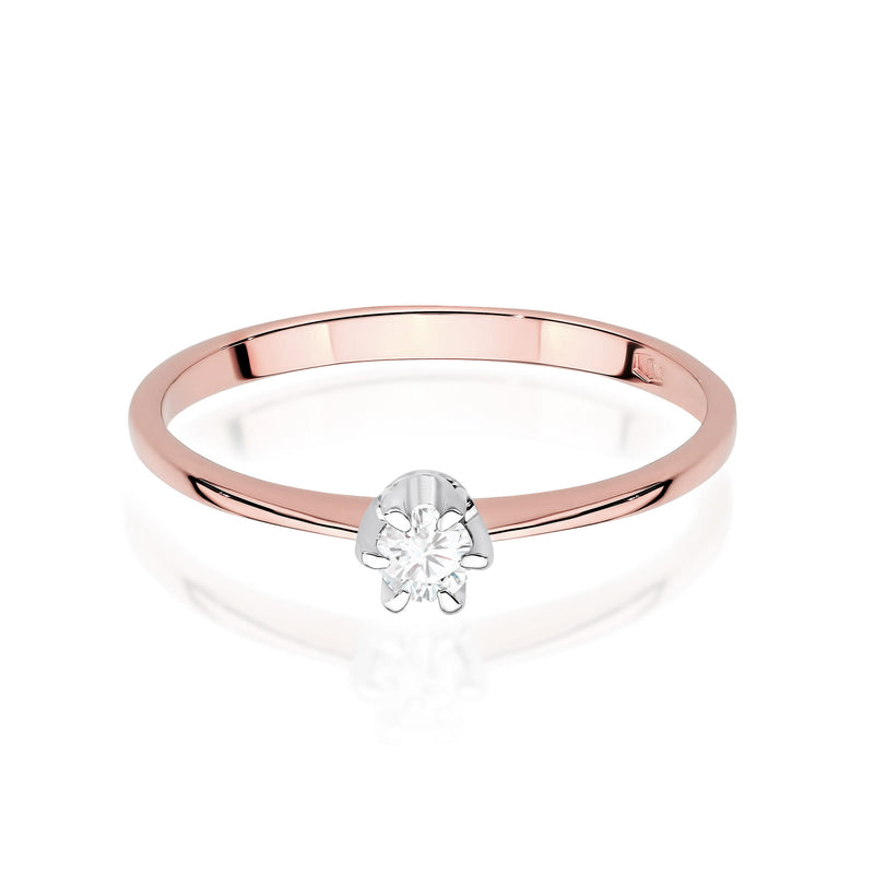 Inel Aur 14K cu Diamant de Laborator 0.10 ct, imaginea 7 din 12