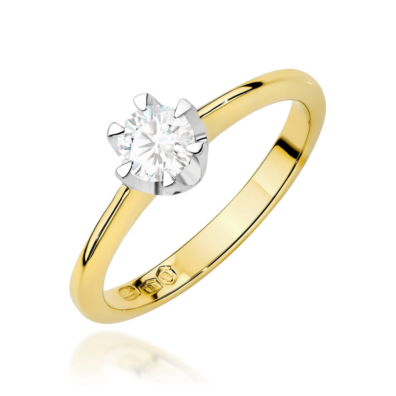 Inel Aur 14K cu Diamant de Laborator 0.50 ct — Aur galben
