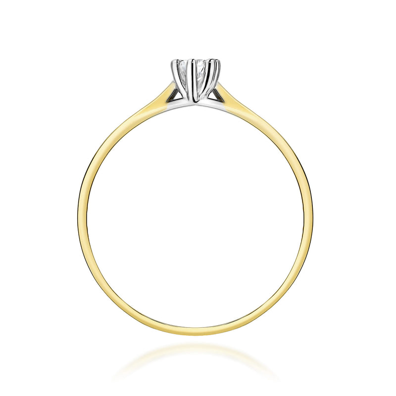 Inel Aur 14K cu Diamant de Laborator 0.10 ct, imaginea 3 din 11