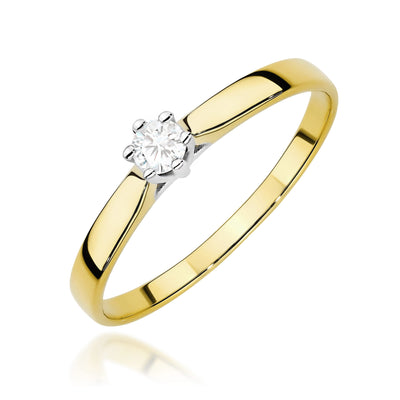 Inel Aur 14K cu Diamant de Laborator 0.20 ct