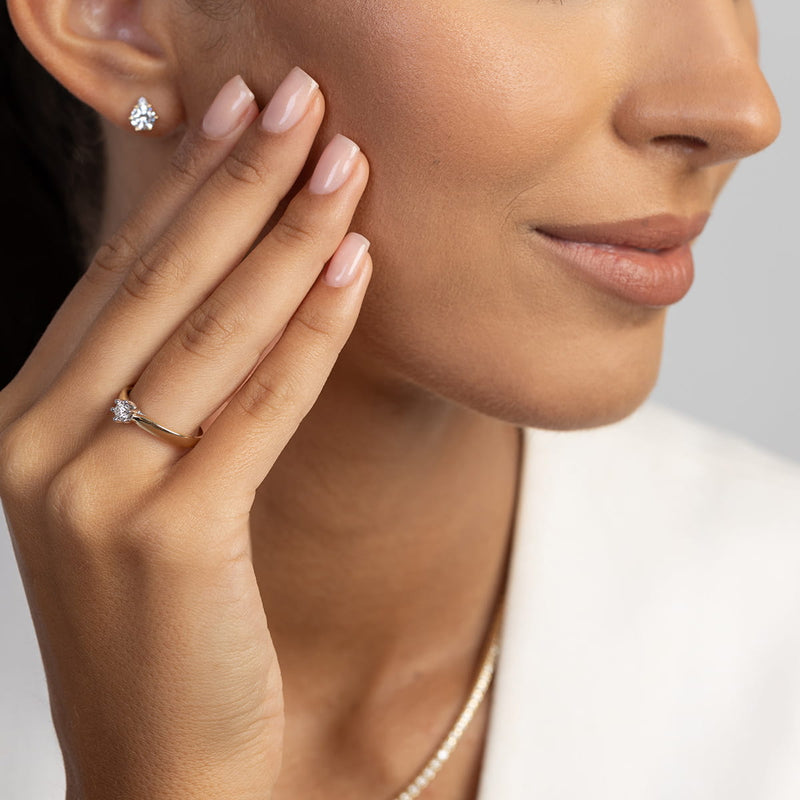 Inel Aur 14K cu Diamant de Laborator 0.30 ct, imaginea 5 din 12