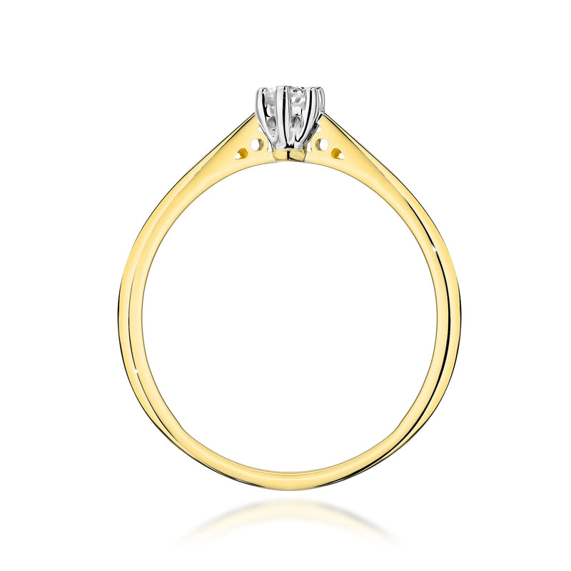 Inel Aur 14K cu Diamant de Laborator 0.10 ct, imaginea 3 din 12