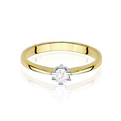 Inel Aur 14K cu Diamant de Laborator 0.15 ct