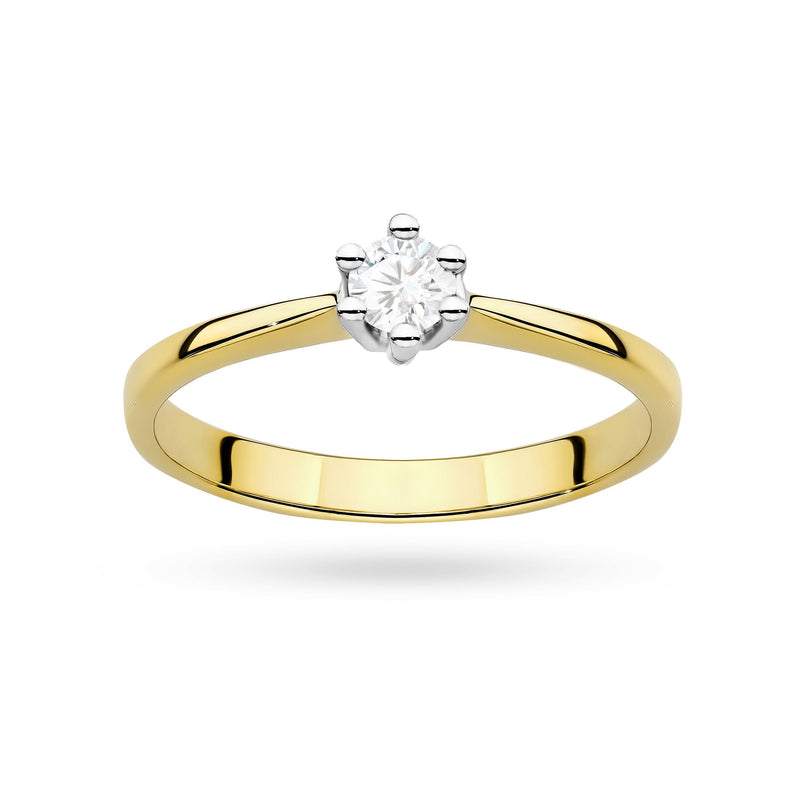 Inel Aur 14K cu Diamant de Laborator 0.15 ct, imaginea 4 din 12