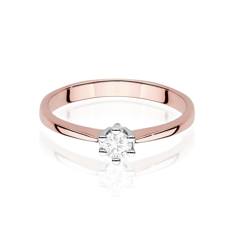 Inel Aur 14K cu Diamant de Laborator 0.15 ct, imaginea 10 din 12