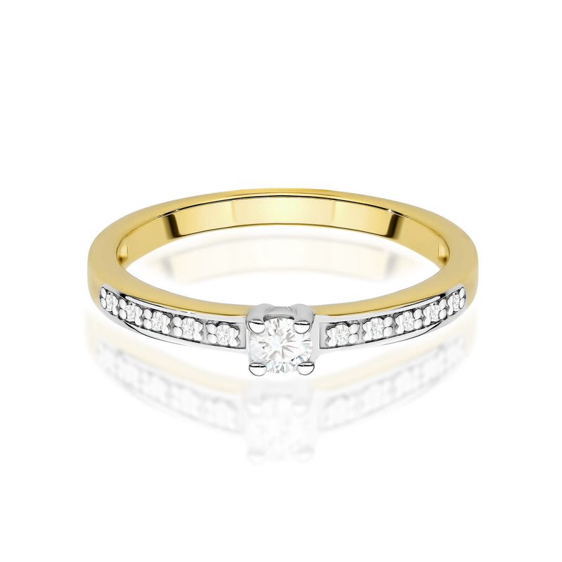 Inel Aur 14K cu Diamante de Laborator 0.13 ct, imaginea 2 din 13