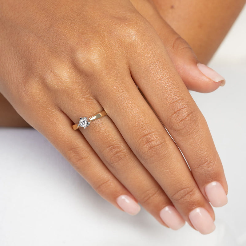 Inel Aur 14K cu Diamant de Laborator 0.20 ct, imaginea 4 din 10