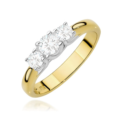 Inel Aur 14K cu Diamante de Laborator 0.49 ct