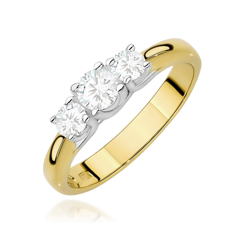 Inel Aur 14K cu Diamante de Laborator 0.49 ct — Aur galben