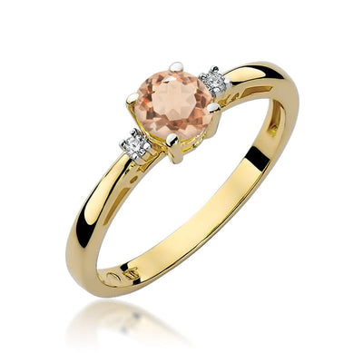 Inel Aur 14K cu Morganit 0.40 ct