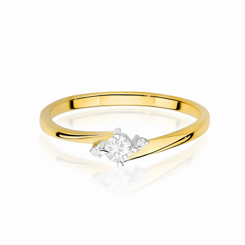 Inel Aur 14K cu Diamante de Laborator 0.12 ct, imaginea 2 din 14