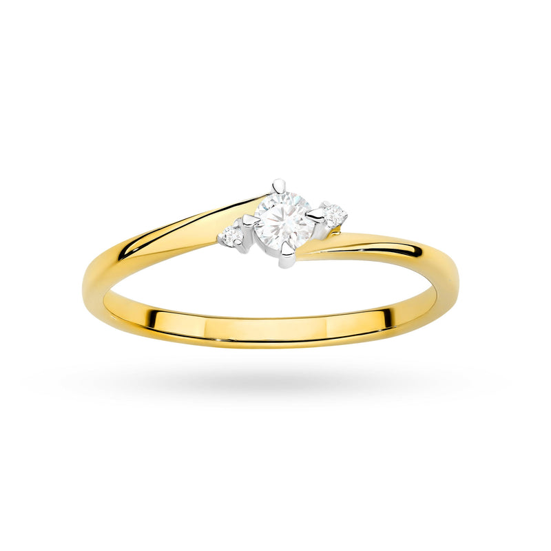 Inel Aur 14K cu Diamante de Laborator 0.12 ct, imaginea 4 din 14