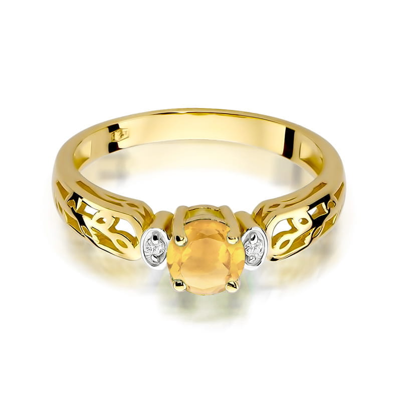 Inel Aur 14K cu Citrin 0.50 ct, imaginea 2 din 12