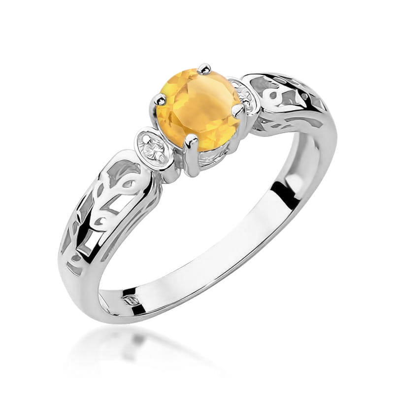 Inel Aur 14K cu Citrin 0.50 ct, imaginea 5 din 12