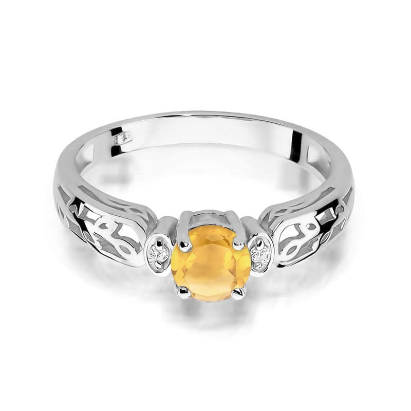Inel Aur 14K cu Citrin 0.50 ct, imaginea 6 din 12