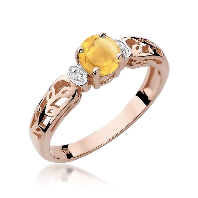 Inel Aur 14K cu Citrin 0.50 ct, imaginea 9 din 12