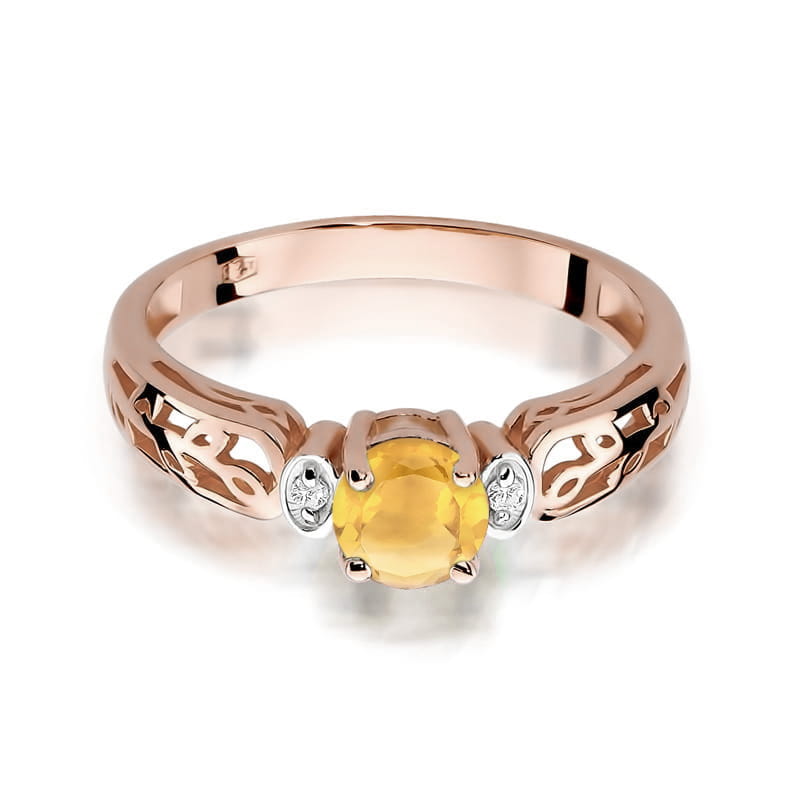 Inel Aur 14K cu Citrin 0.50 ct, imaginea 10 din 12