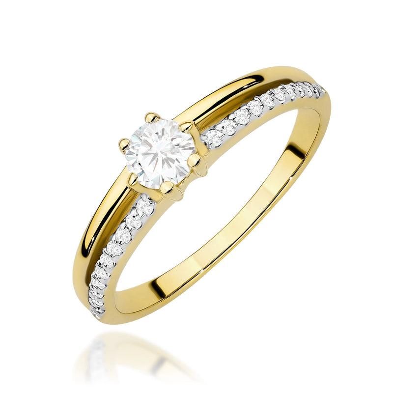 Inel Aur 14K cu Diamante de Laborator 0.40 ct — Aur galben
