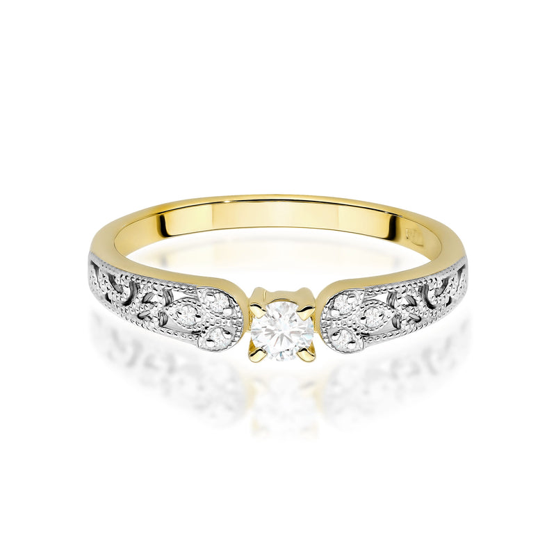 Inel Aur 14K cu Diamante de Laborator 0.13 ct, imaginea 2 din 11
