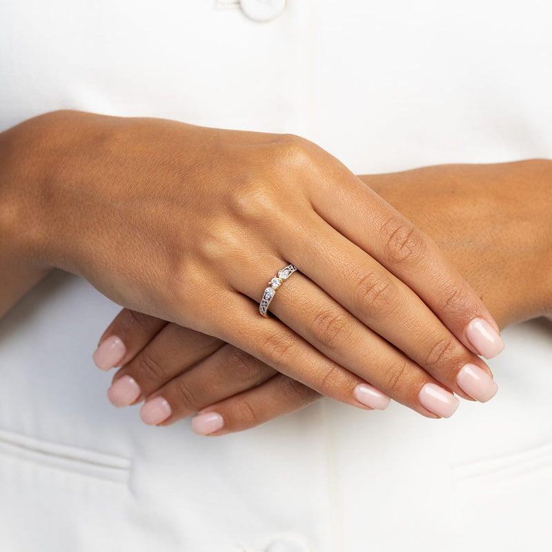 Inel Aur 14K cu Diamante de Laborator 0.13 ct, imaginea 4 din 11