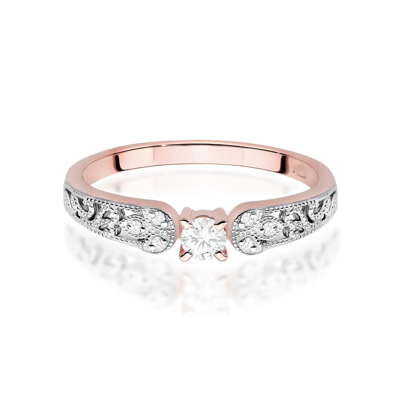 Inel Aur 14K cu Diamante de Laborator 0.13 ct, imaginea 6 din 11