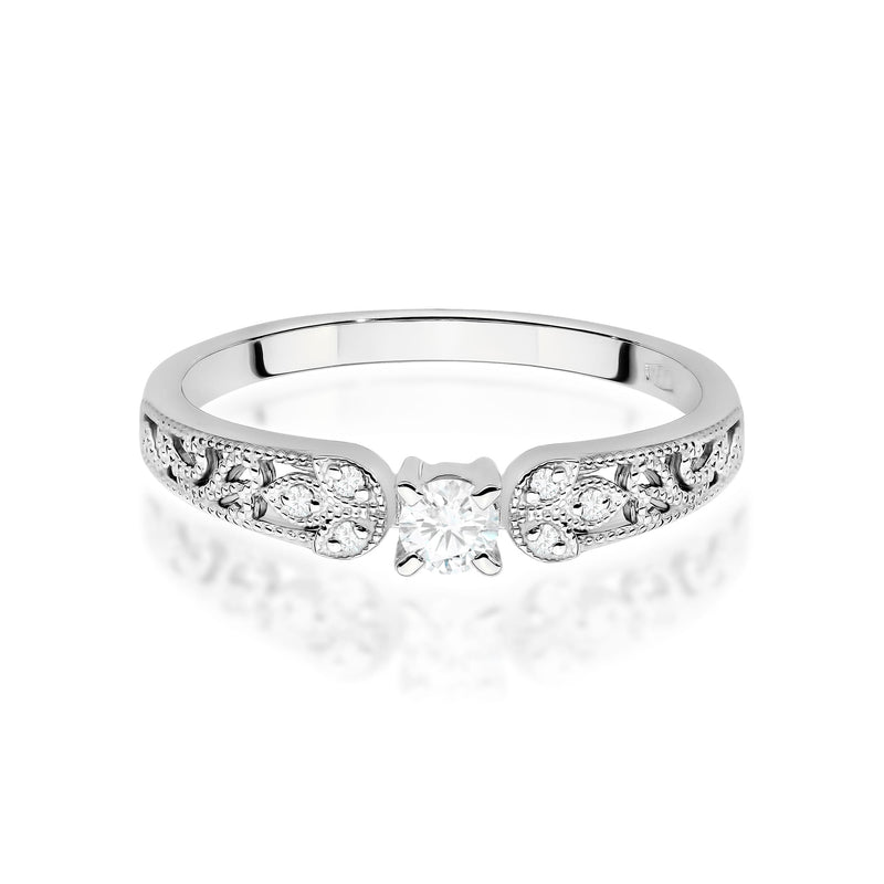 Inel Aur 14K cu Diamante de Laborator 0.13 ct, imaginea 10 din 11