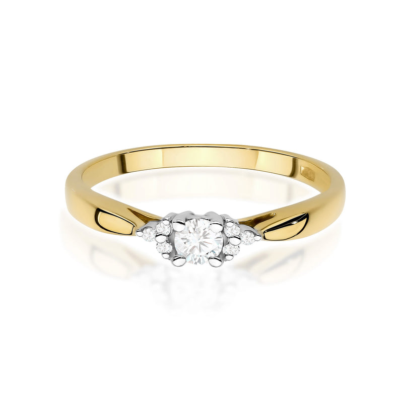 Inel Aur 14K cu Diamante de Laborator 0.13 ct, imaginea 2 din 12