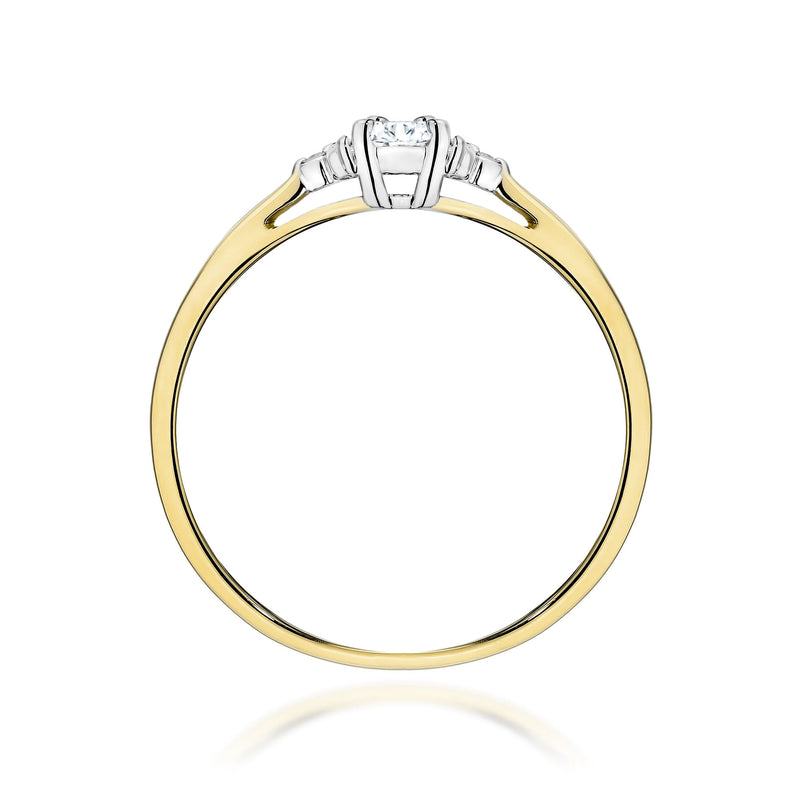 Inel Aur 14K cu Diamante de Laborator 0.13 ct, imaginea 3 din 12