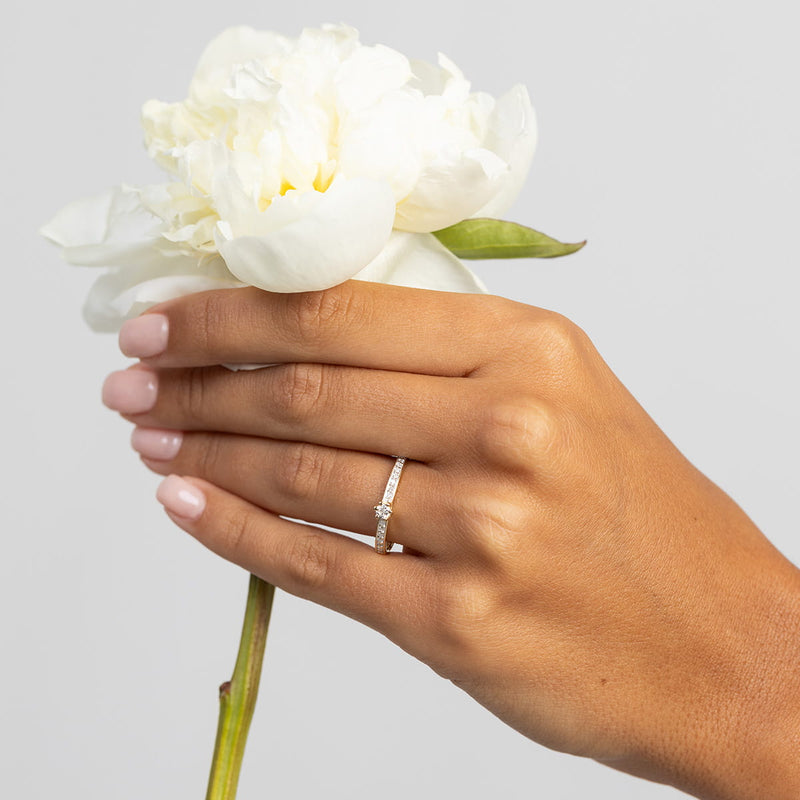 Inel Aur 14K cu Diamante de Laborator 0.17 ct, imaginea 3 din 12