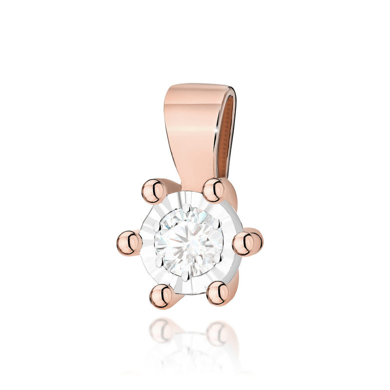 Pandantiv Aur 14K cu Diamant Natural 0.08 ct, imaginea 4 din 5