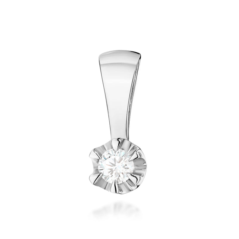 Pandantiv Aur 14K cu Diamant de Laborator 0.10 ct, imaginea 5 din 5
