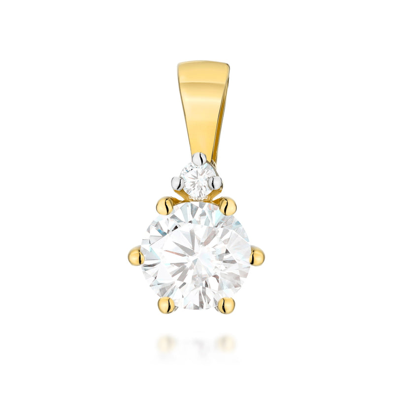 Pandantiv Aur 14K cu Diamante de Laborator 0.51 ct — Aur galben