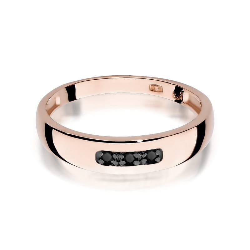 Inel Aur 14K cu Diamante Naturale Negre 0.04 ct, imaginea 10 din 12