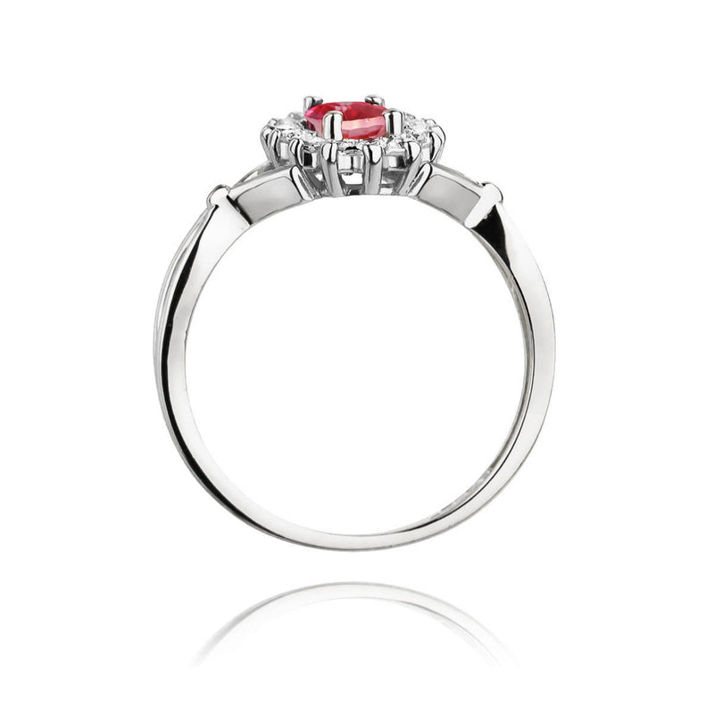 Inel Aur 14K cu Topaz Roz 0.50 ct si Diamante Naturale 0.28 ct, imaginea 7 din 12