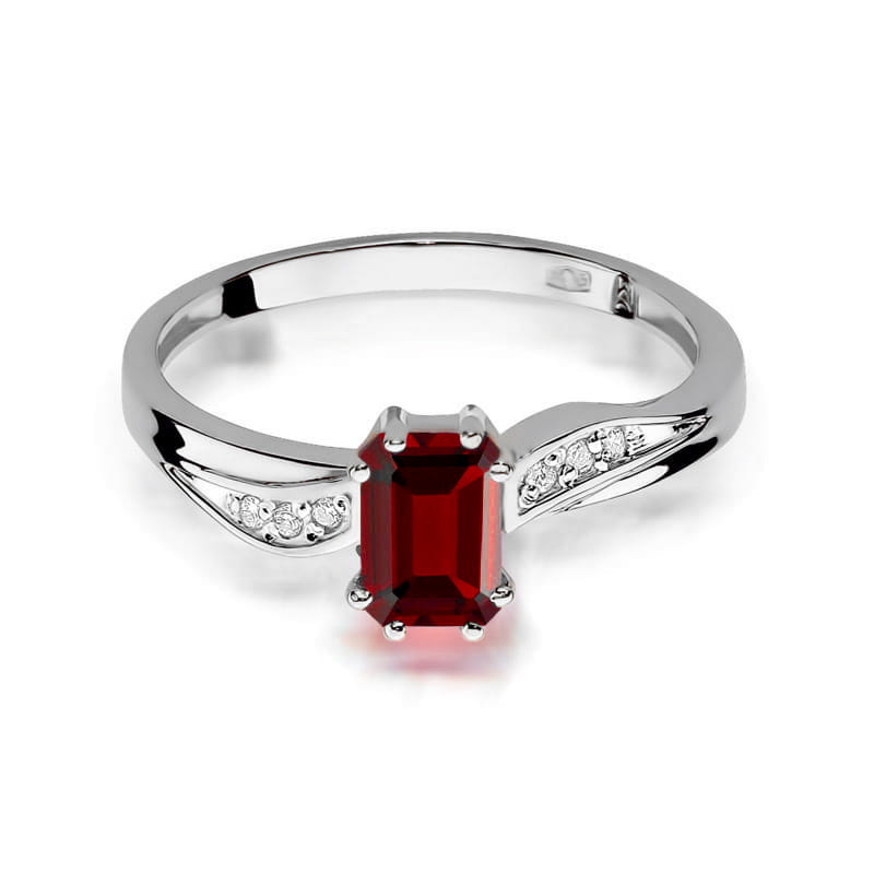 Inel Aur 14K cu Rubin 0.80 ct si Diamante Naturale 0.03 ct, imaginea 6 din 12
