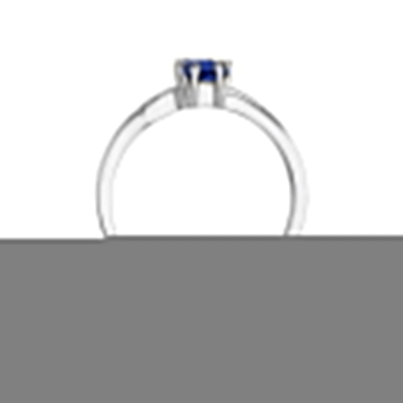 Inel Aur 14K cu Safir 0.60 ct si Diamante Naturale 0.03 ct, imaginea 7 din 12