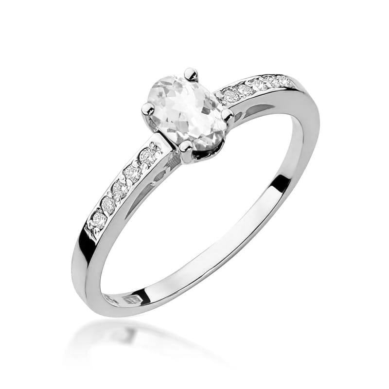 Inel Aur 14K cu White Sapphire 0.50 ct, imaginea 4 din 9