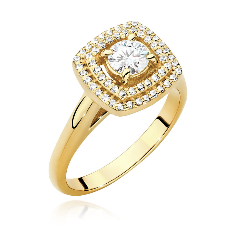 Inel Aur 14K cu Diamante de Laborator 0.68 ct — Aur galben