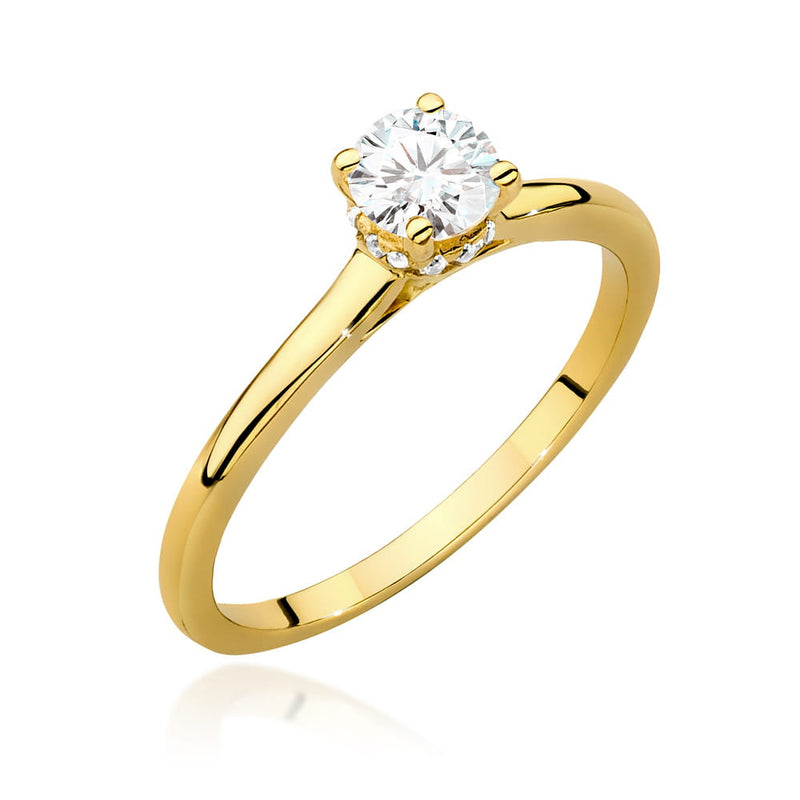 Inel Aur 14K cu Diamante de Laborator 0.46 ct — Aur galben