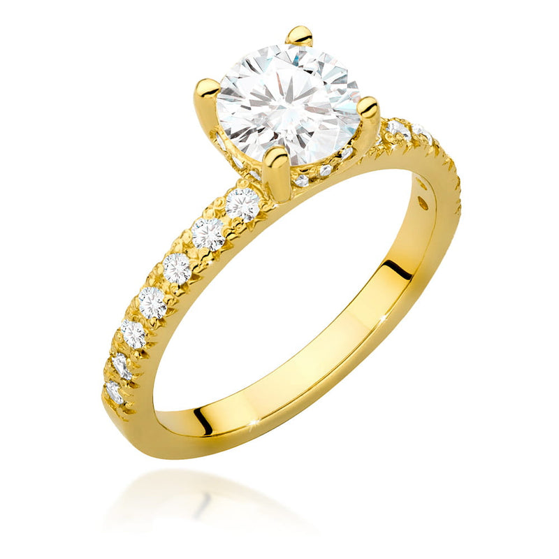 Inel Aur 14K cu Diamante de Laborator 1.26 ct — Aur galben