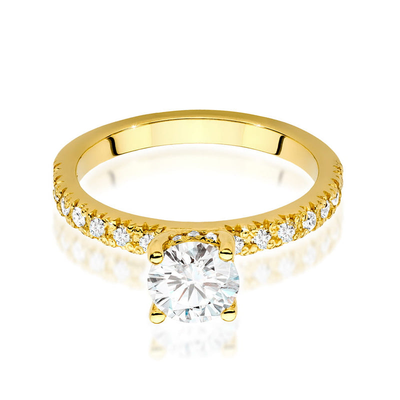 Inel Aur 14K cu Diamante de Laborator 0.96 ct, imaginea 2 din 9