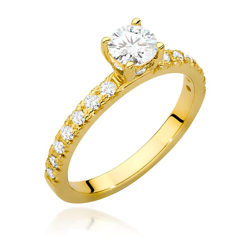 Inel Aur 14K cu Diamante de Laborator 0.74 ct — Aur galben