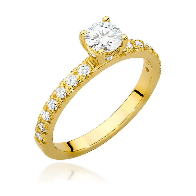 Inel Aur 14K cu Diamante de Laborator 0.64 ct — Aur galben