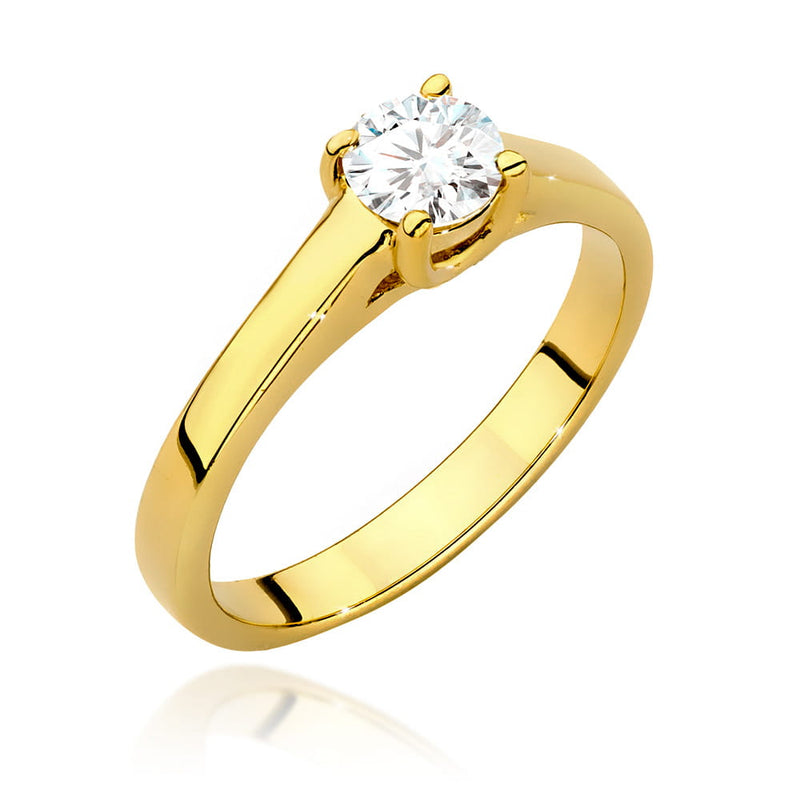 Inel Aur 14K cu Diamant de Laborator 0.50 ct — Aur galben