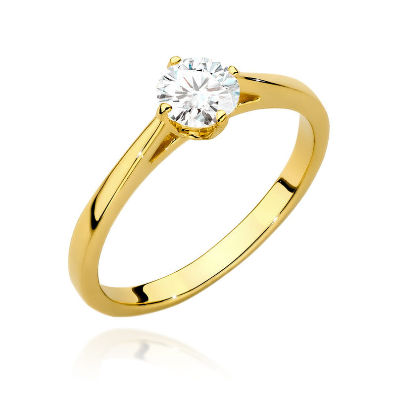 Inel Aur 14K cu Diamant de Laborator 0.50 ct — Aur galben