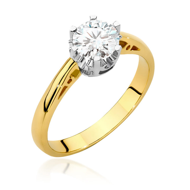 Inel Aur 14K cu Diamant de Laborator 0.70 ct — Aur galben