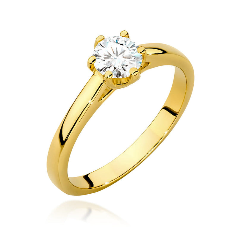 Inel Aur 14K cu Diamant de Laborator 0.50 ct — Aur galben