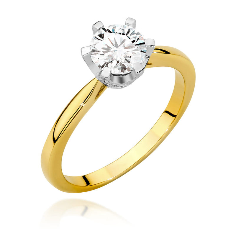Inel Aur 14K cu Diamante de Laborator 0.76 ct — Aur galben
