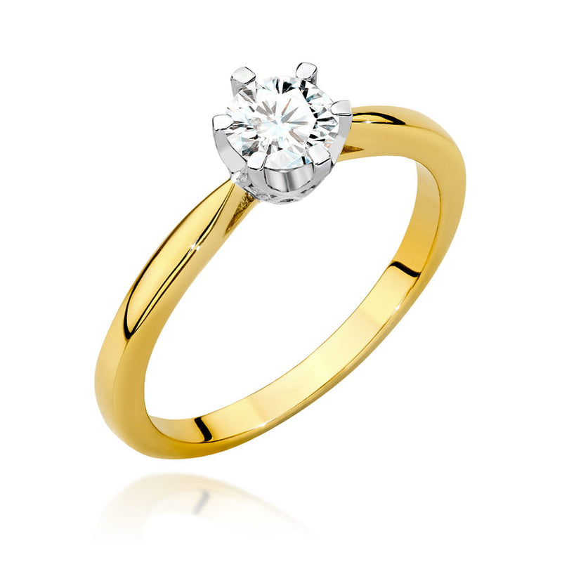Inel Aur 14K cu Diamante de Laborator 0.56 ct — Aur galben