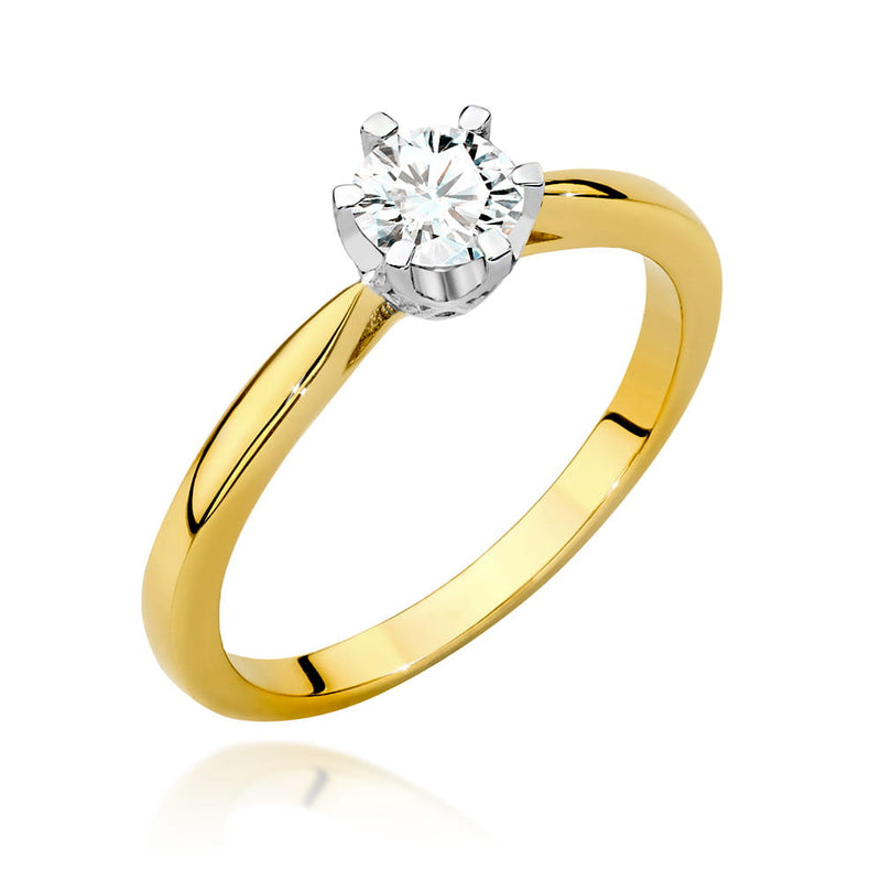 Inel Aur 14K cu Diamante de Laborator 0.46 ct — Aur galben